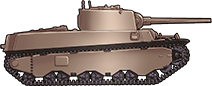 Sideview of M6A2 Heavy Tank